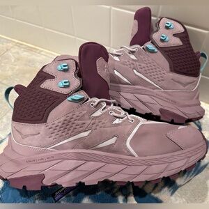 Hoka One Anacapa Mid GTX Hiking Shoes Women's Size 10.5B Purple Gore-Tex Boot